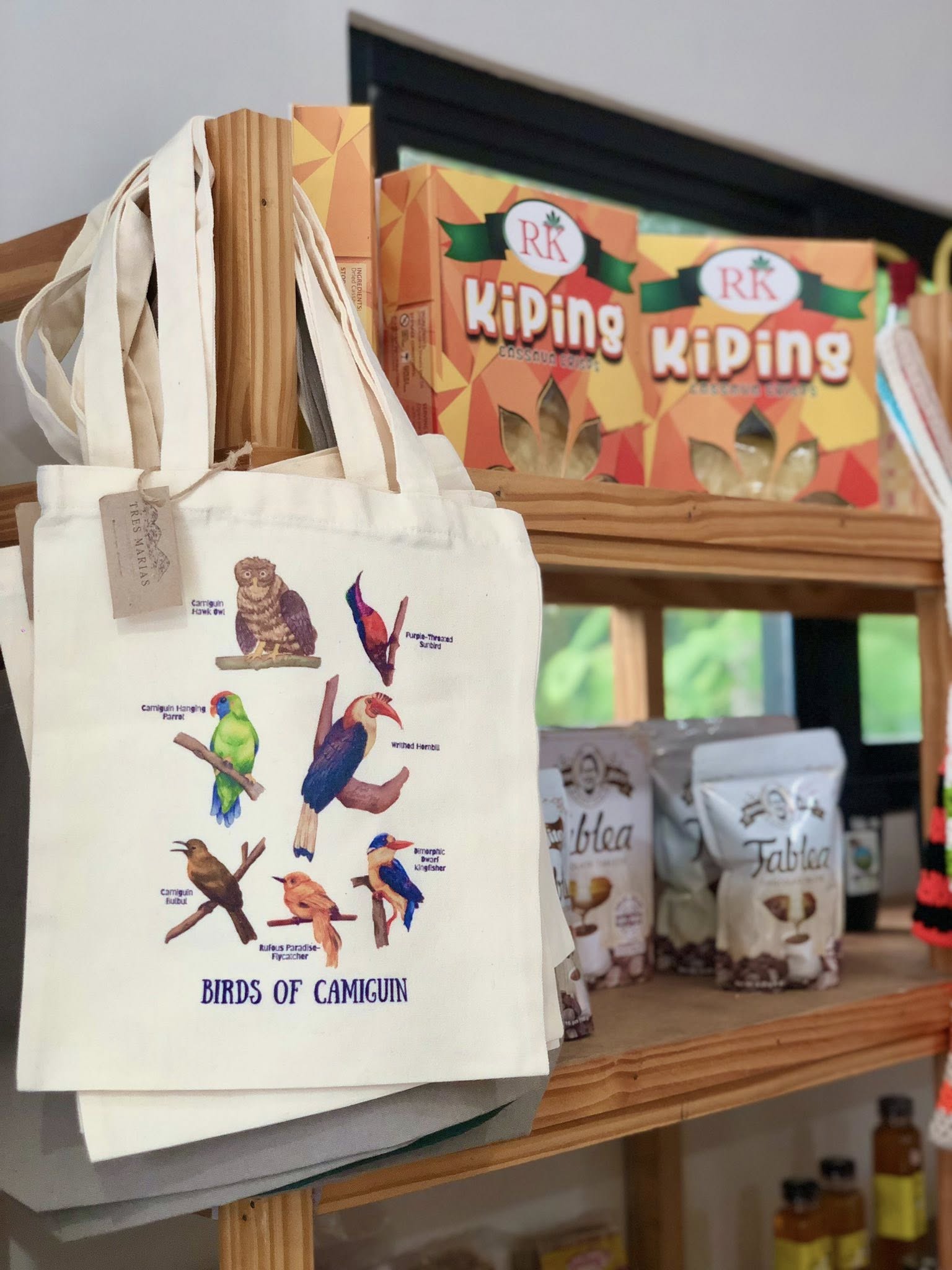 Endemic Birds of Camiguin tote bags